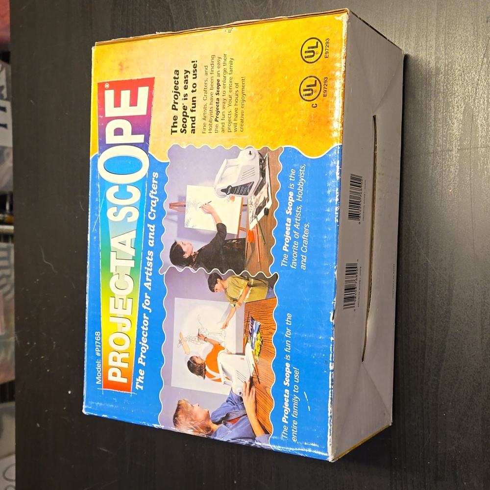 Vintage Projecta Scope Art Projector - Blue, Yellow, Red